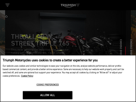 'triumphmotorcycles.in' screenshot