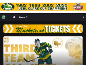 'musketeershockey.com' screenshot