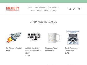 anxietyproductions.com homepage screenshot