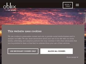 'oblixrestaurant.com' screenshot