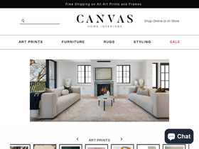canvashomeinteriors.com homepage screenshot