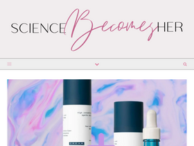 'sciencebecomesher.com' screenshot