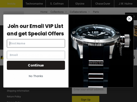 'invictawatchbands.com' screenshot