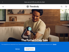 Therabody homepage screenshot
