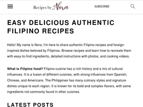 'recipesbynora.com' screenshot