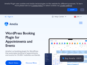 'wpamelia.com' screenshot