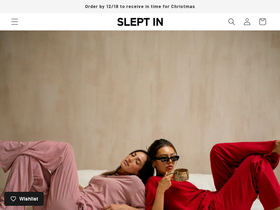 sleptinsleepwear.com homepage screenshot