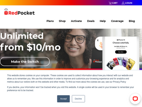 'redpocket.com' screenshot