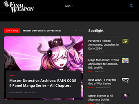 'finalweapon.net' screenshot