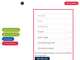 'giaohangtotnhat.vn' screenshot