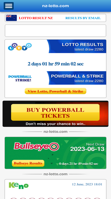 Lotto bullseye keno clearance result