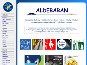 'aldebaran.cz' screenshot
