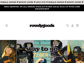 rowdygoods.com homepage screenshot