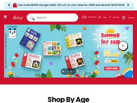 'hamleys.in' screenshot