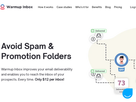 'warmupinbox.com' screenshot
