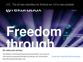 'rekordbox.com' screenshot