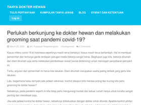 'tanyadokterhewan.com' screenshot