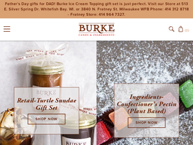 burkecandy.com homepage screenshot