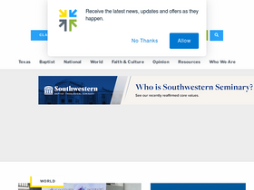 'baptiststandard.com' screenshot