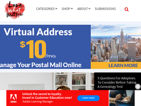 'lovewhatmatters.com' screenshot