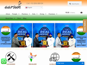 'aarsunwoods.com' screenshot