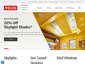 'veluxusa.com' screenshot