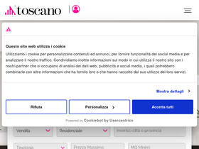 'toscano.it' screenshot