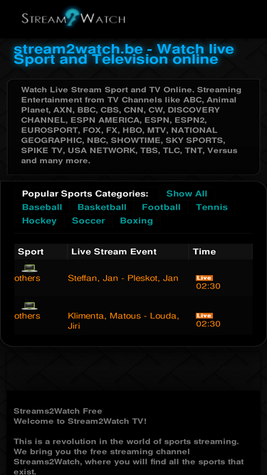 stream2watch.vip Competitors Top Sites Like stream2watch.vip