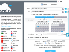 'bedatest.azair.cz' screenshot