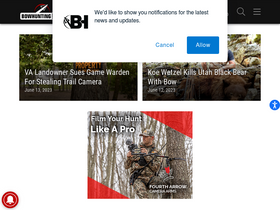 'bowhunting.com' screenshot