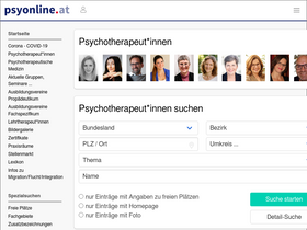 'psyonline.at' screenshot