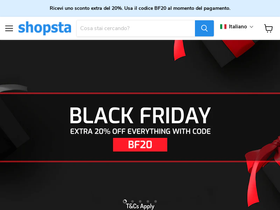 Shopsta homepage screenshot