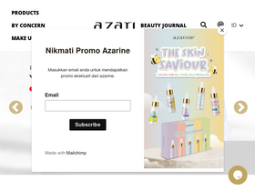 'azarinecosmetic.com' screenshot
