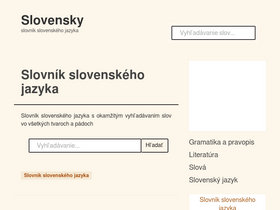 'slovensky.eu' screenshot