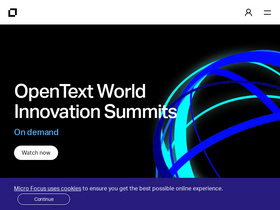 'microfocus.com' screenshot