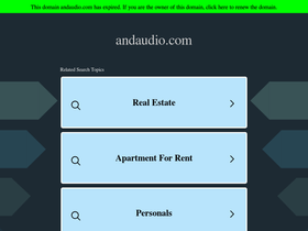 'andaudio.com' screenshot