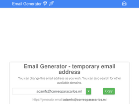 'generator.email' screenshot