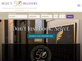 'selectregistry.com' screenshot