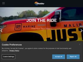 'malibuboats.com' screenshot