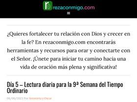 'rezaconmigo.com' screenshot