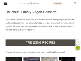 'unconventionalbaker.com' screenshot