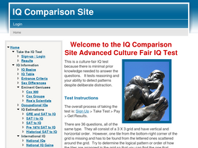 'iqcomparisonsite.com' screenshot