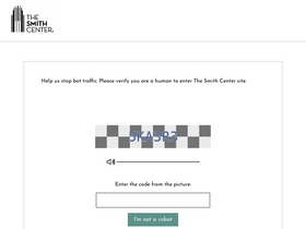 'thesmithcenter.com' screenshot