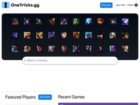 'onetricks.gg' screenshot
