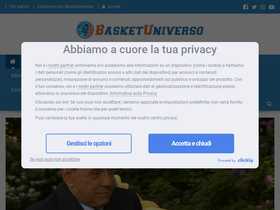 'basketuniverso.it' screenshot