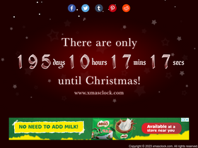 'xmasclock.com' screenshot