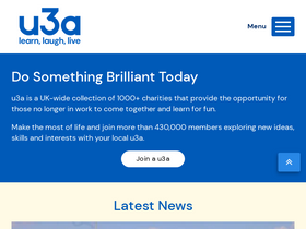 'u3a.org.uk' screenshot
