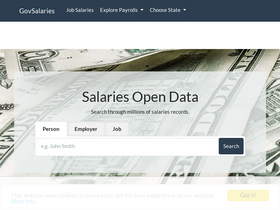 'govsalaries.com' screenshot