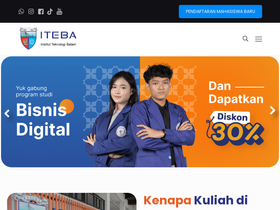 'iteba.ac.id' screenshot