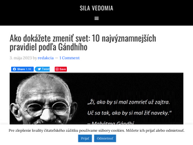 'silavedomia.sk' screenshot